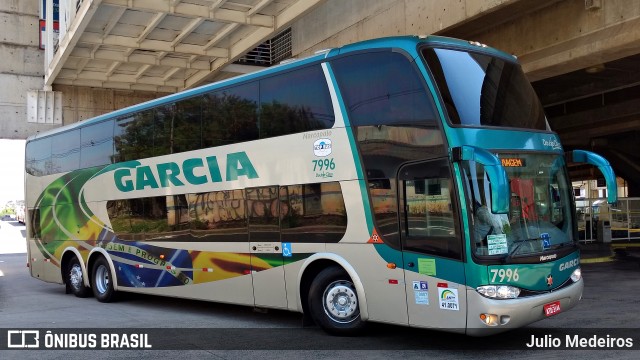 Viação Garcia 7996 na cidade de Campinas, São Paulo, Brasil, por Julio Medeiros. ID da foto: 7806720.