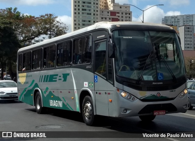 EBT - Expresso Biagini Transportes 9693 na cidade de Belo Horizonte, Minas Gerais, Brasil, por Vicente de Paulo Alves. Número da foto: #7805319.