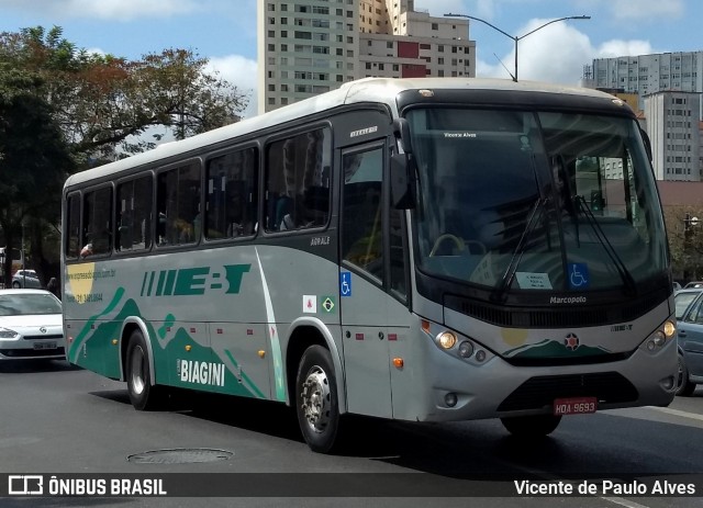 EBT - Expresso Biagini Transportes 9693 na cidade de Belo Horizonte, Minas Gerais, Brasil, por Vicente de Paulo Alves. ID da foto: 7805319.