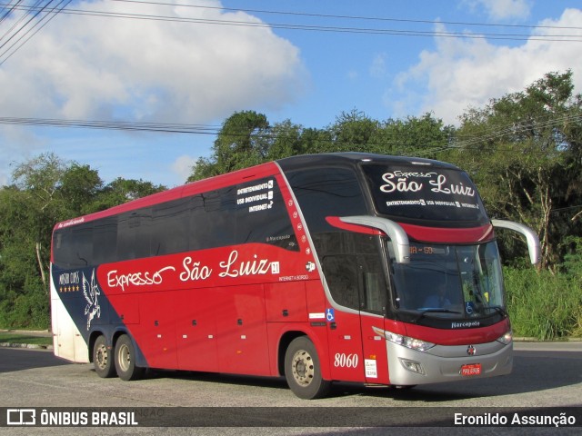 Expresso São Luiz 8060 na cidade de Recife, Pernambuco, Brasil, por Eronildo Assunção. ID da foto: 7807094.