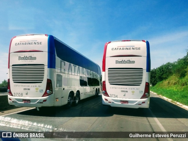 Auto Viação Catarinense 3734 na cidade de Joinville, Santa Catarina, Brasil, por Guilherme Esteves Peruzzi. ID da foto: 7809559.