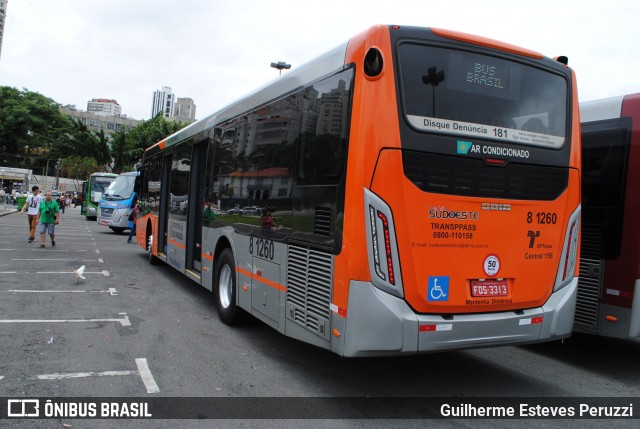 TRANSPPASS - Transporte de Passageiros 8 1260 na cidade de São Paulo, São Paulo, Brasil, por Guilherme Esteves Peruzzi. ID da foto: 7809528.