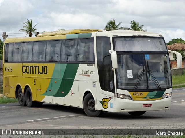 Empresa Gontijo de Transportes 12535 na cidade de Eunápolis, Bahia, Brasil, por Ícaro Chagas. ID da foto: 7809527.