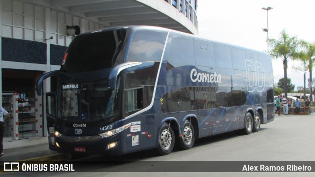 Viação Cometa 14303 na cidade de Aparecida, São Paulo, Brasil, por Alex Ramos Ribeiro. ID da foto: 7812636.