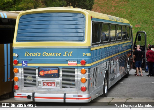 Viação Cometa 7455 na cidade de São Paulo, São Paulo, Brasil, por Yuri Ferreira Marinho. ID da foto: 7810844.