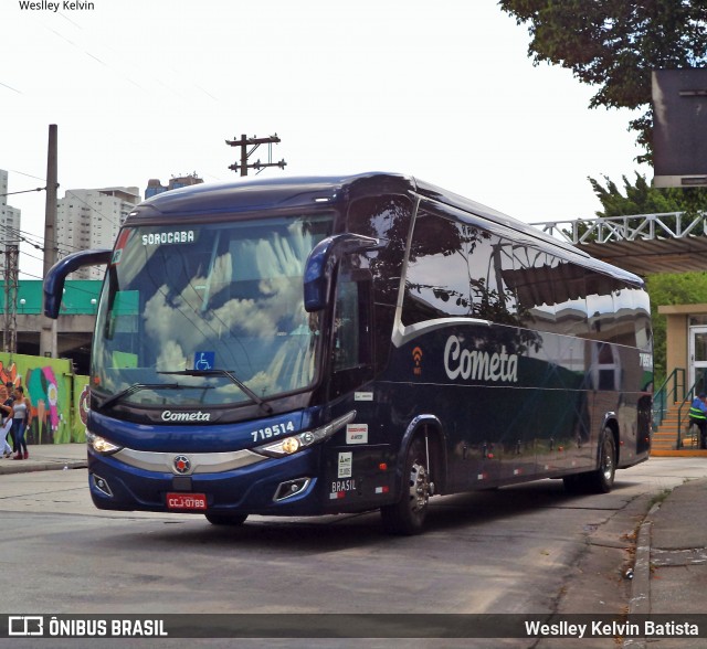 Viação Cometa 719514 na cidade de São Paulo, São Paulo, Brasil, por Weslley Kelvin Batista. ID da foto: 7811959.