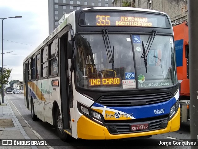 Auto Viação Três Amigos B44689 na cidade de Rio de Janeiro, Rio de Janeiro, Brasil, por Jorge Gonçalves. Número da foto: #7811056.