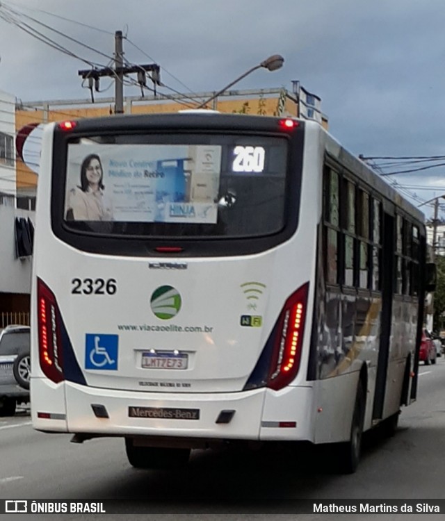 Viação Elite 2326 na cidade de Volta Redonda, Rio de Janeiro, Brasil, por Matheus Martins da Silva. Número da foto: #7814611.