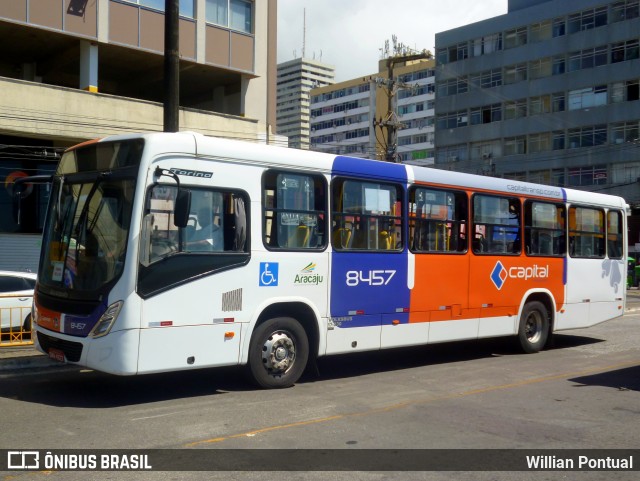 Capital Transportes 8457 na cidade de Aracaju, Sergipe, Brasil, por Willian Pontual. ID da foto: 7815801.