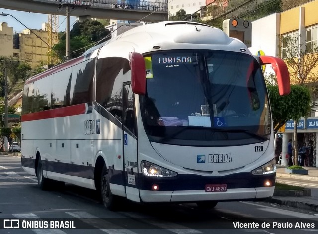 Breda Transportes e Serviços 1720 na cidade de Aparecida, São Paulo, Brasil, por Vicente de Paulo Alves. ID da foto: 7814827.