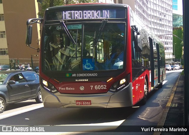 Viação Gatusa Transportes Urbanos 7 6052 na cidade de São Paulo, São Paulo, Brasil, por Yuri Ferreira Marinho. Número da foto: #7815176.