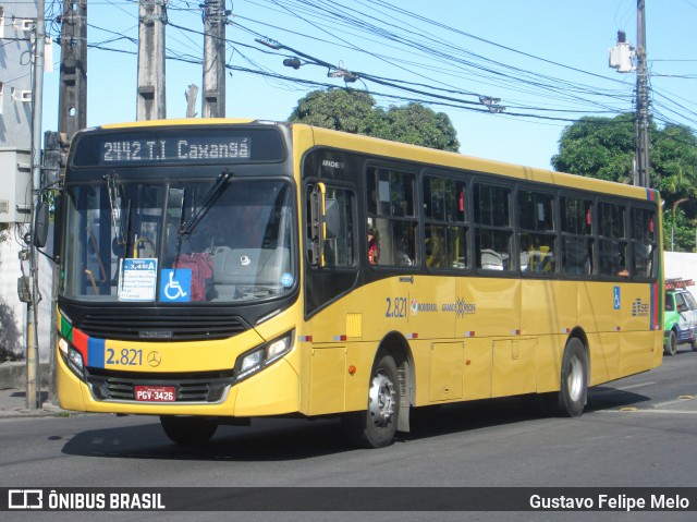 Mobibrasil São Lourenço >>> Mobi-PE 2.821 na cidade de Recife, Pernambuco, Brasil, por Gustavo Felipe Melo. ID da foto: 7818740.