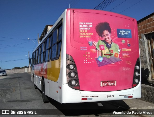 Autotrans > Turilessa 1890 na cidade de Itaúna, Minas Gerais, Brasil, por Vicente de Paulo Alves. ID da foto: 7818040.