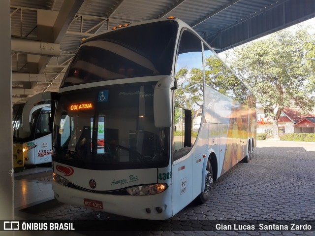 Eucatur - Empresa União Cascavel de Transportes e Turismo 4302 na cidade de Ji-Paraná, Rondônia, Brasil, por Gian Lucas  Santana Zardo. Número da foto: #7817320.