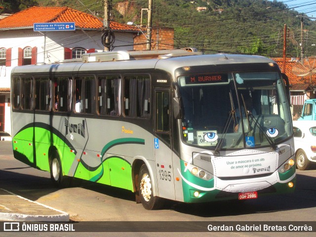 Turin Transportes 1395 na cidade de Ouro Preto, Minas Gerais, Brasil, por Gerdan Gabriel Bretas Corrêa. ID da foto: 7888180.