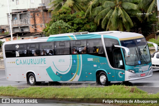 Auto Viação Camurujipe 4914 na cidade de Salvador, Bahia, Brasil, por Felipe Pessoa de Albuquerque. Número da foto: #7887569.