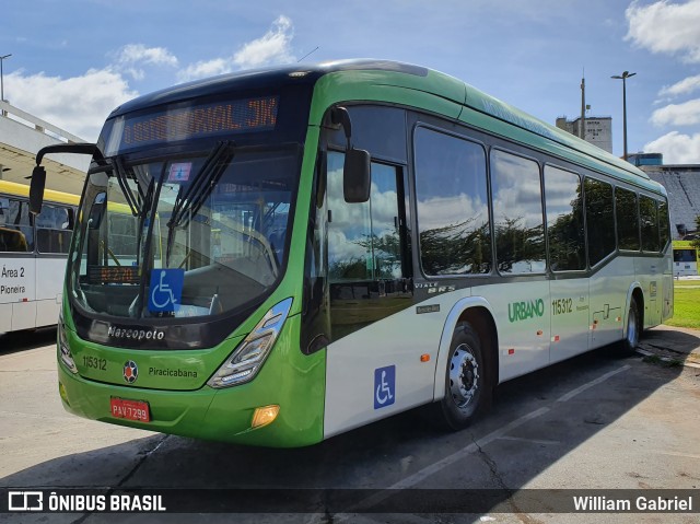 Viação Piracicabana Distrito Federal 115312 na cidade de Brasília, Distrito Federal, Brasil, por William Gabriel. ID da foto: 7887521.