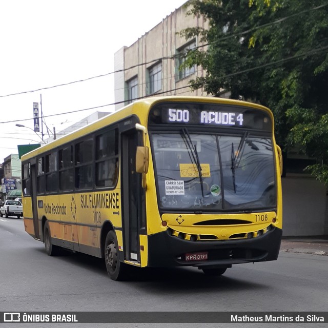 Viação Sul Fluminense 1108 na cidade de Volta Redonda, Rio de Janeiro, Brasil, por Matheus Martins da Silva. ID da foto: 7886312.