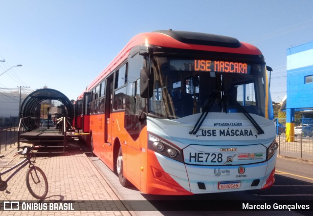 Auto Viação Redentor HE728 na cidade de Colombo, Paraná, Brasil, por Marcelo Gonçalves. ID da foto: 7886068.