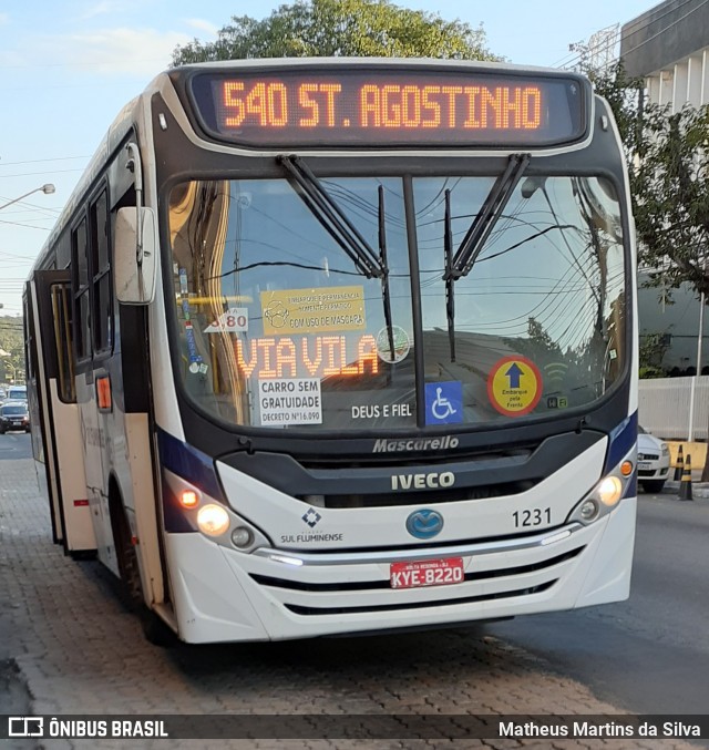 Viação Sul Fluminense 1231 na cidade de Volta Redonda, Rio de Janeiro, Brasil, por Matheus Martins da Silva. Número da foto: #7912647.