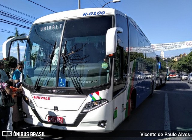 Univale Transportes R-0100 na cidade de Belo Horizonte, Minas Gerais, Brasil, por Vicente de Paulo Alves. Número da foto: #7912829.