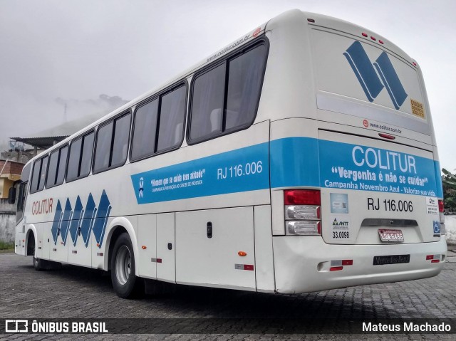 Colitur Transportes Rodoviários RJ 116.006 na cidade de Angra dos Reis, Rio de Janeiro, Brasil, por Mateus Machado. Número da foto: #7918442.