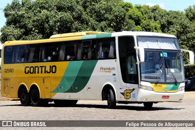 Empresa Gontijo de Transportes 12910 na cidade de Vitória da Conquista, Bahia, Brasil, por Felipe Pessoa de Albuquerque. ID da foto: 7920537.