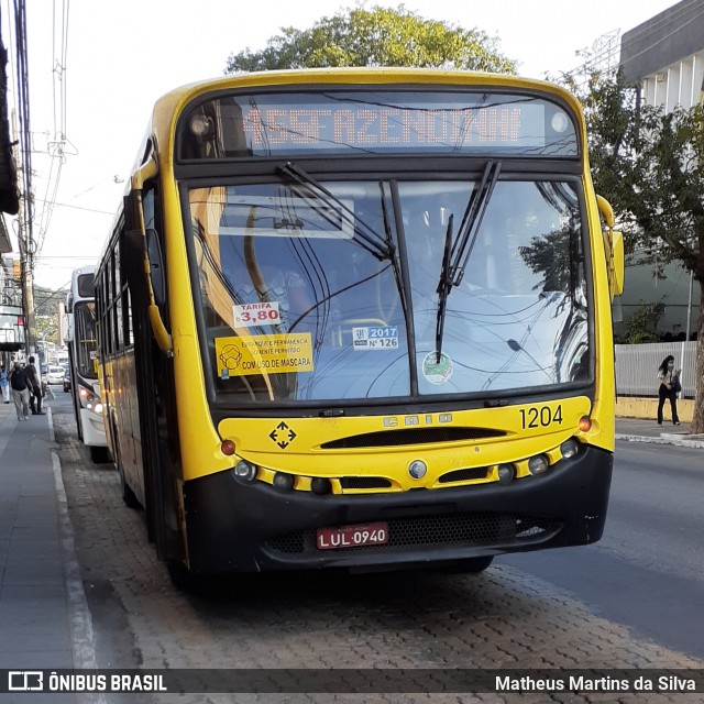 Viação Sul Fluminense 1204 na cidade de Volta Redonda, Rio de Janeiro, Brasil, por Matheus Martins da Silva. ID da foto: 7921850.