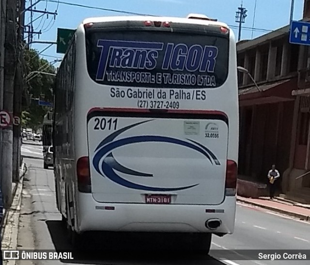 Trans Igor Transportes e Turismo 2011 na cidade de Vitória, Espírito Santo, Brasil, por Sergio Corrêa. ID da foto: 7921540.