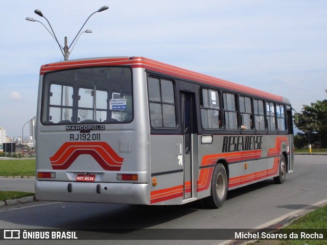 Viação Resendense RJ 192.011 na cidade de Resende, Rio de Janeiro, Brasil, por Michel Soares da Rocha. Número da foto: #7923020.