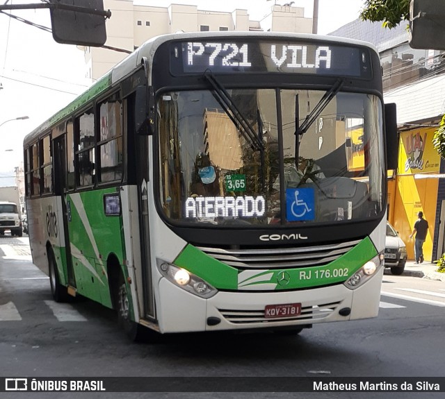 Viação Elite RJ 176.002 na cidade de Volta Redonda, Rio de Janeiro, Brasil, por Matheus Martins da Silva. ID da foto: 7921864.