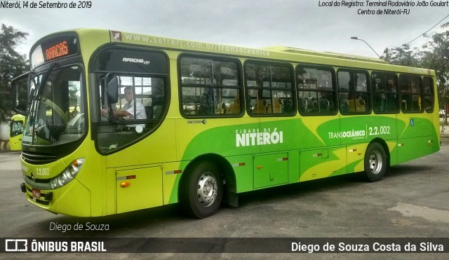 Santo Antônio Transportes Niterói 2.2.002 na cidade de Niterói, Rio de Janeiro, Brasil, por Diego de Souza Costa da Silva. Número da foto: #7921924.