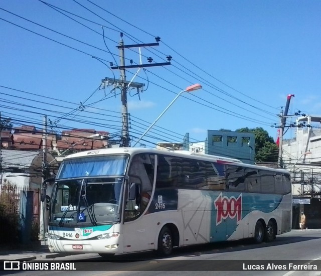 Auto Viação 1001 2416 na cidade de Nova Iguaçu, Rio de Janeiro, Brasil, por Lucas Alves Ferreira. ID da foto: 7923024.