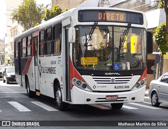 Viação Sul Fluminense RJ 202.006 na cidade de Volta Redonda, Rio de Janeiro, Brasil, por Matheus Martins da Silva. Número da foto: #7921857.