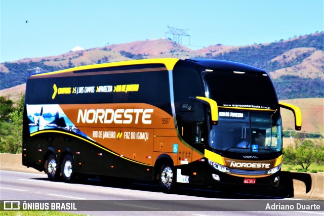 Expresso Nordeste 5507 na cidade de Roseira, São Paulo, Brasil, por Adriano Duarte. ID da foto: 7923967.