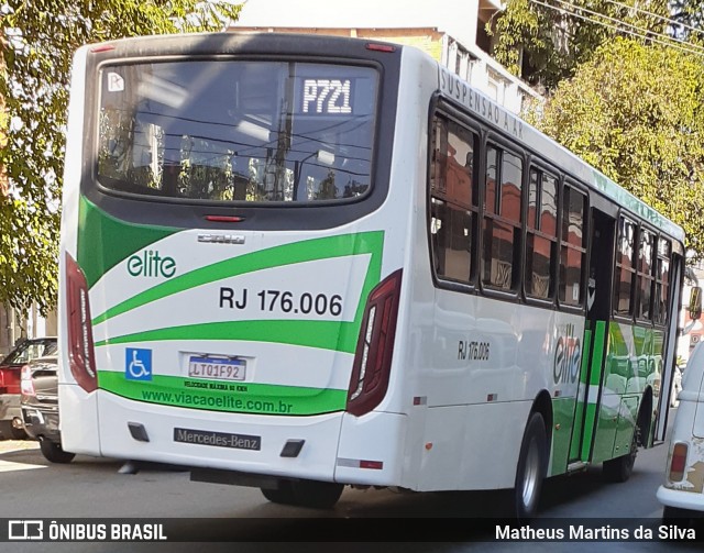 Viação Elite RJ 176.006 na cidade de Volta Redonda, Rio de Janeiro, Brasil, por Matheus Martins da Silva. ID da foto: 7926967.