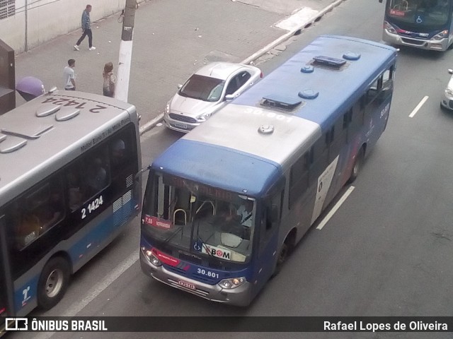 Empresa de Ônibus Vila Galvão 30.801 na cidade de São Paulo, São Paulo, Brasil, por Rafael Lopes de Oliveira. ID da foto: 7930415.