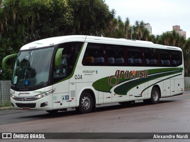 Viação Graciosa 034 na cidade de Curitiba, Paraná, Brasil, por Alexandre Rodrigo. ID da foto: 7927748.