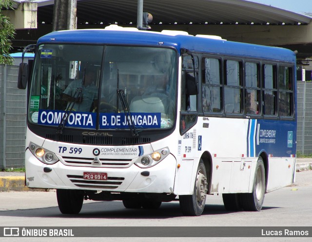 Transporte Complementar de Jaboatão dos Guararapes TP-599 na cidade de Jaboatão dos Guararapes, Pernambuco, Brasil, por Lucas Ramos. ID da foto: 7929564.