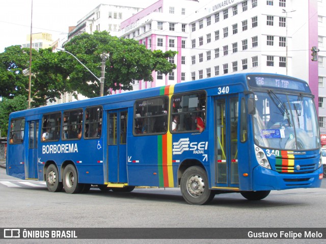 Borborema Imperial Transportes 340 na cidade de Recife, Pernambuco, Brasil, por Gustavo Felipe Melo. ID da foto: 7930335.