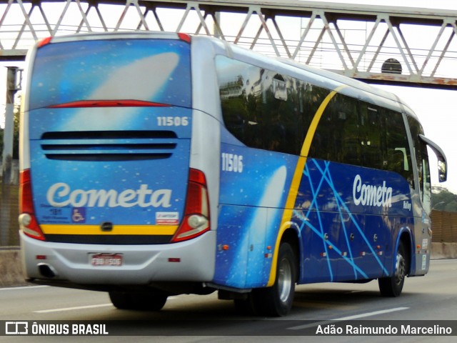 Viação Cometa 11506 na cidade de Belo Horizonte, Minas Gerais, Brasil, por Adão Raimundo Marcelino. ID da foto: 7930262.