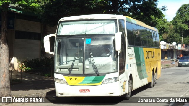 Empresa Gontijo de Transportes 11535 na cidade de Ipatinga, Minas Gerais, Brasil, por Jonatas Costa da Mata. ID da foto: 7930748.