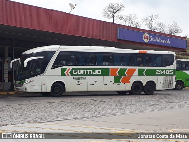 Empresa Gontijo de Transportes 21405 na cidade de João Monlevade, Minas Gerais, Brasil, por Jonatas Costa da Mata. ID da foto: 7932817.