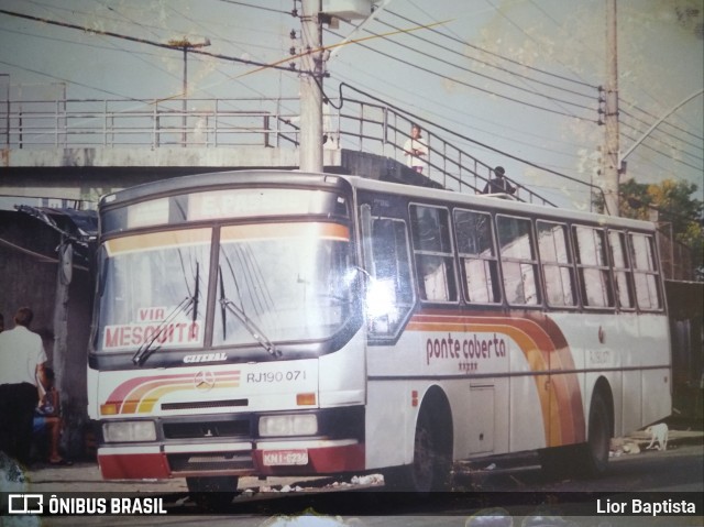 Viação Ponte Coberta RJ 190.071 na cidade de Nova Iguaçu, Rio de Janeiro, Brasil, por Lior Baptista. Número da foto: #7934906.