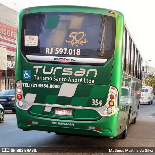 Tursan - Turismo Santo André RJ 597.018 na cidade de Volta Redonda, Rio de Janeiro, Brasil, por Matheus Martins da Silva. Número da foto: #7934603.