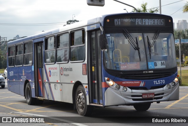 Viação Pirajuçara 11.570 na cidade de Taboão da Serra, São Paulo, Brasil, por Eduardo Ribeiro. ID da foto: 7934708.