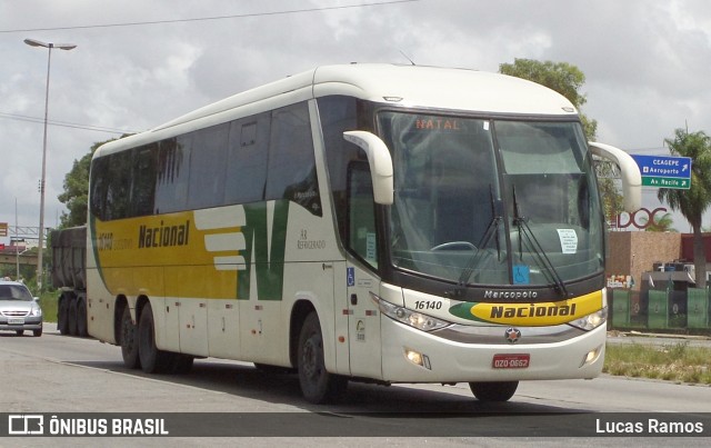 Viação Nacional 16140 na cidade de Recife, Pernambuco, Brasil, por Lucas Ramos. ID da foto: 7936579.