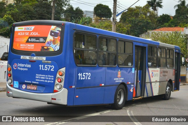 Viação Pirajuçara 11.572 na cidade de Taboão da Serra, São Paulo, Brasil, por Eduardo Ribeiro. ID da foto: 7937678.