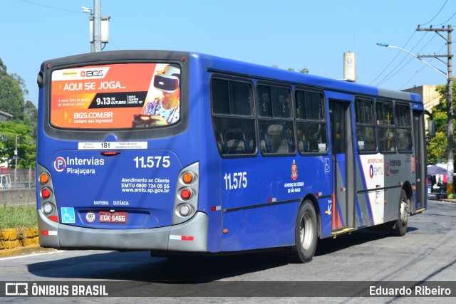 Viação Pirajuçara 11.575 na cidade de Taboão da Serra, São Paulo, Brasil, por Eduardo Ribeiro. ID da foto: 7938179.