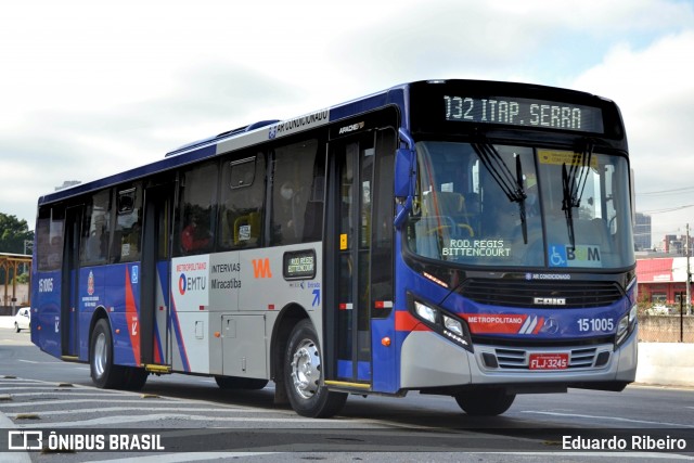 Viação Miracatiba 15.1005 na cidade de Taboão da Serra, São Paulo, Brasil, por Eduardo Ribeiro. Número da foto: #7937644.